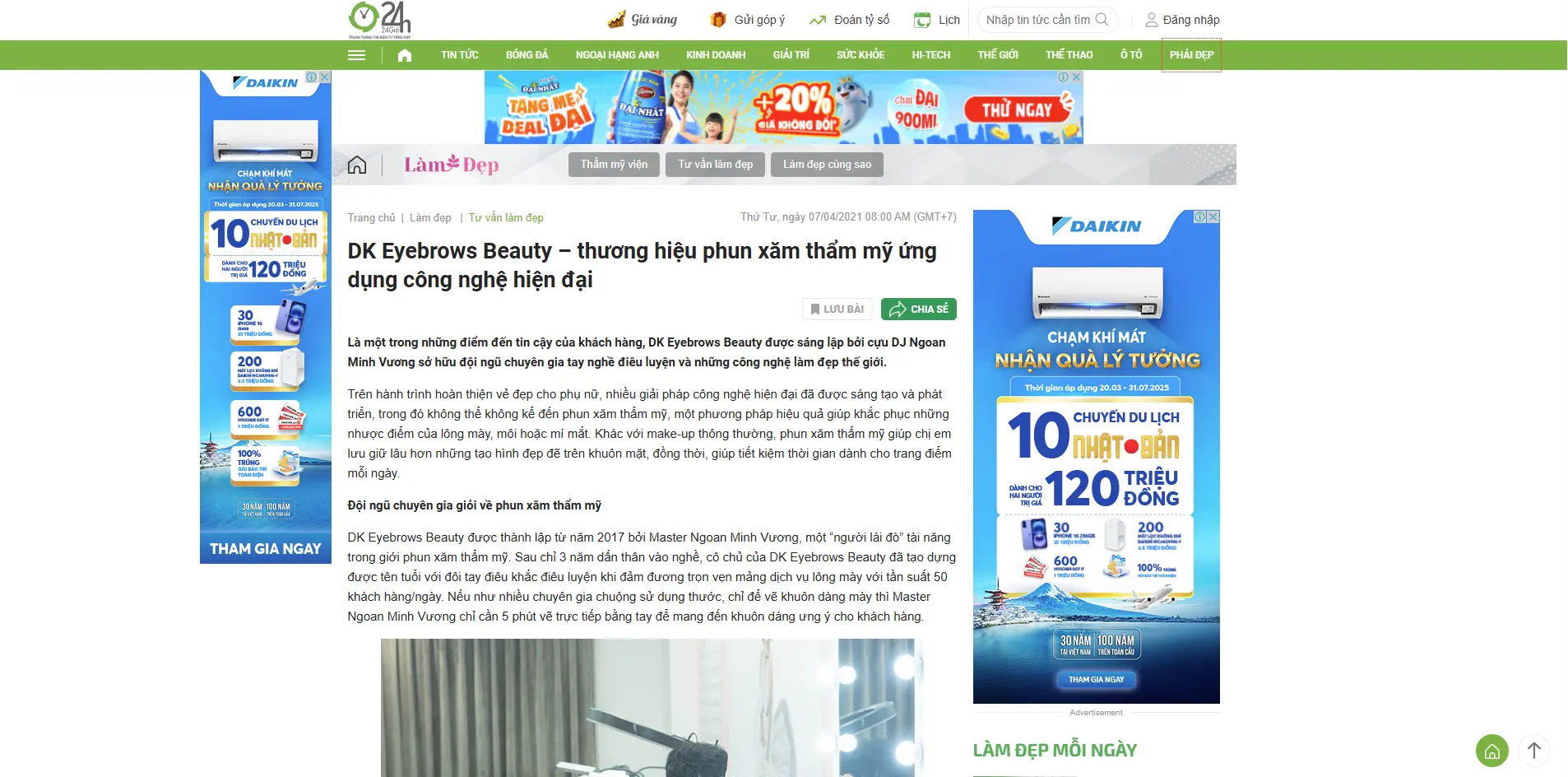 Báo chí chia sẻ về DK Beauty
